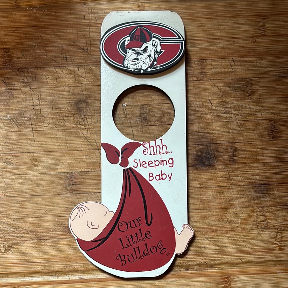 Georgia Bulldogs Baby Door Hanger - Red and White